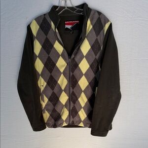 Sun Mountain Women's Argyle Jacket - Yellow and Black